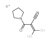 2-(pyrrolidine-1-carbonyl)-3,3-bis-sulfanyl-prop-2-enenitrile structure