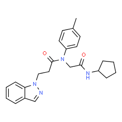 1H-Indazole-1-propanamide,N-[2-(cyclopentylamino)-2-oxoethyl]-N-(4-methylphenyl)-(9CI) structure