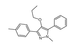 1-methyl-3-(4-methylphenyl)-5-phenyl-4-propoxypyrazole结构式