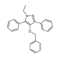 1-ethyl-3,5-diphenyl-4-phenylmethoxypyrazole结构式