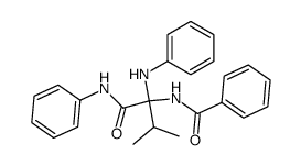 α-anilino-α-benzoylamino-isovaleric acid anilide Structure