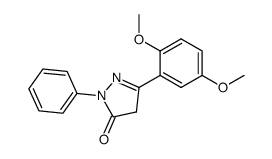 2,4-DIHYDRO-5-(2,5-DIMETHOXYPHENYL)-2-PHENYL-3H-PYRAZOL-3-ONE结构式