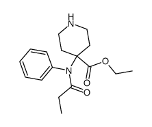 4-[phenyl(propionyl)amino]piperidine-4-carboxylic acid ethyl ester结构式
