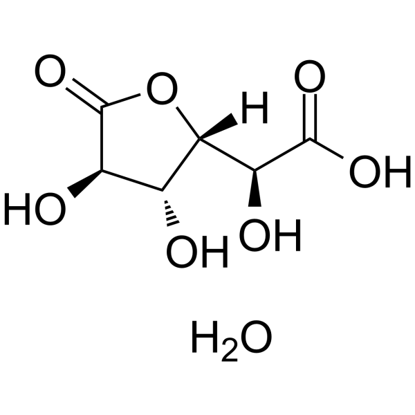 D-Saccharic acid 1,4-lactone hydrate Structure