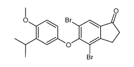 4,6-Dibromo-5-(3-isopropyl-4-methoxy-phenoxy)-indan-1-one结构式