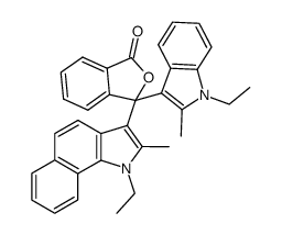 3-(1-Ethyl-2-methylindol-3-yl)-3-(1-ethyl-2-methyl-1H-benzindol-3-yl)-phthalid结构式