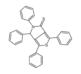 1,3,5,6-tetraphenyl-6H-thieno[3,4-c]pyrrole-4-thione结构式