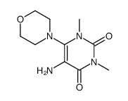 5-amino-1,3-dimethyl-6-morpholin-4-ylpyrimidine-2,4-dione结构式