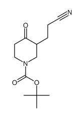 叔-丁基 3-(2-氰基乙基)-4-氧亚基哌啶-1-甲酸基酯结构式