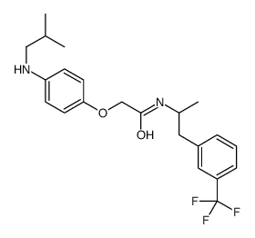 2-[4-(2-methylpropylamino)phenoxy]-N-[1-[3-(trifluoromethyl)phenyl]propan-2-yl]acetamide Structure