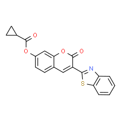 3-(1,3-Benzothiazol-2-yl)-2-oxo-2H-chromen-7-yl cyclopropanecarboxylate结构式