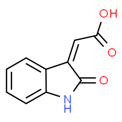 Acetic acid, (1,2-dihydro-2-oxo-3H-indol-3-ylidene)-, (Z)-结构式