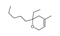 6-ethyl-4-methyl-6-pentyl-2,5-dihydropyran结构式