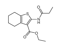 ethyl 2-(propionylamino)-4,5,6,7-tetrahydro-1-benzothiophene-3-carboxylate结构式