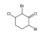 2,6-dibromo-3-chlorocyclohexan-1-one Structure