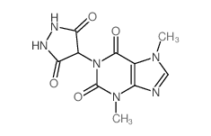 1-(3,5-dioxopyrazolidin-4-yl)-3,7-dimethyl-purine-2,6-dione结构式