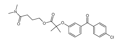 2-[3-(4-Chloro-benzoyl)-phenoxy]-2-methyl-propionic acid 3-dimethylcarbamoyl-propyl ester Structure