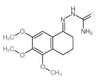 Hydrazinecarbothioamide,2-(3,4-dihydro-5,6,7-trimethoxy-1(2H)-naphthalenylidene)- Structure