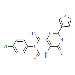 3-(4-CHLOROPHENYL)-4-IMINO-6-(3-THIENYL)-1,3,7-TRIHYDRO-5,7-DIAZAQUINAZOLINE-2,8-DIONE picture