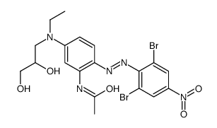 N-[2-[(2,6-Dibromo-4-nitrophenyl)azo]-5-[(2,3-dihydroxypropyl)ethylamino]phenyl]acetamide Structure