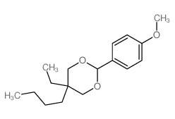 1,3-Dioxane,5-butyl-5-ethyl-2-(4-methoxyphenyl)- structure