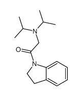 1-(2,3-dihydroindol-1-yl)-2-[di(propan-2-yl)amino]ethanone结构式