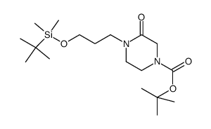 tert-butyl 4-(3-{[tert-butyl(dimethyl)silyl]oxy}propyl)-3-oxopiperazine-1-carboxylate结构式