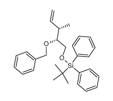 (2R,3S)-(2-benzyloxy-3-methylpent-4-enyloxy)-tert-butyldiphenylsilane Structure