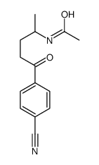 N-[5-(4-cyanophenyl)-5-oxopentan-2-yl]acetamide结构式