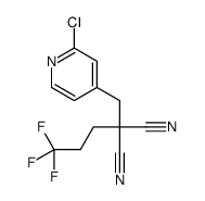 2-[(2-chloropyridin-4-yl)methyl]-2-(3,3,3-trifluoropropyl)propanedinitrile Structure