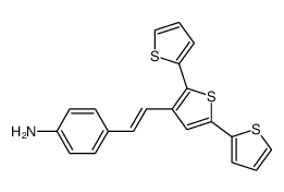 4-[2-(2,5-dithiophen-2-ylthiophen-3-yl)ethenyl]aniline Structure