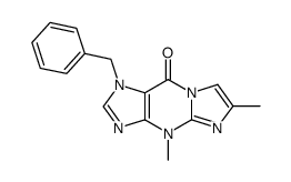 1-benzyl-4,6-dimethyl-1,4-dihydro-imidazo[1,2-a]purin-9-one结构式