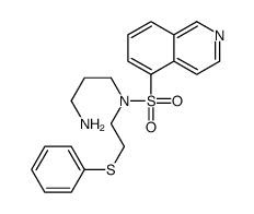 N-(3-aminopropyl)-N-(2-phenylsulfanylethyl)isoquinoline-5-sulfonamide结构式
