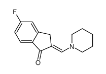 (2E)-5-fluoro-2-(piperidin-1-ylmethylidene)-3H-inden-1-one结构式