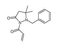 1-benzyl-5,5-dimethyl-2-prop-2-enoylpyrazolidin-3-one结构式