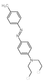 N,N-bis(2-chloroethyl)-4-(4-methylphenyl)diazenyl-aniline结构式