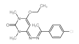 2,4(1H,3H)-Pyrimidinedione,6-ethoxy-1,3-dimethyl-, 4-[2-[1-(4-chlorophenyl)ethylidene]hydrazone]结构式