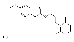 3-(2,6-dimethylpiperidin-1-ium-1-yl)propyl 2-(4-methoxyphenyl)acetate,chloride Structure