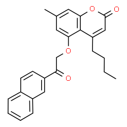 4-butyl-7-methyl-5-(2-naphthalen-2-yl-2-oxoethoxy)chromen-2-one结构式