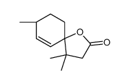 (5S,8R)-4,4,8-trimethyl-1-oxaspiro[4.5]dec-6-en-2-one Structure