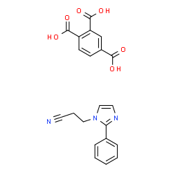 benzene-1,2,4-tricarboxylic acid, compound with 2-phenyl-1H-imidazole-1-propiononitrile (1:1) Structure