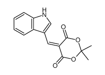 5-(indol-3-ylmethylene)-2,2-dimethyl-1,3-dioxane-4,6-dione结构式