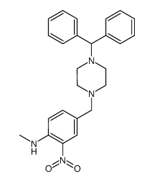 4-[[4-(diphenylmethyl)piperazin-1-yl]methyl]-N-methyl-2-nitroaniline Structure