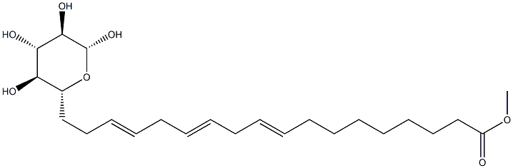 β-D-Glucopyranose 6-[(9Z,12Z,15Z)-9,12,15-Octadecatrienoate]结构式