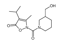 3-Piperidinemethanol,1-[[3-methyl-4-(1-methylethyl)-5-oxo-2(5H)-isoxazolyl]carbonyl]- (9CI) Structure