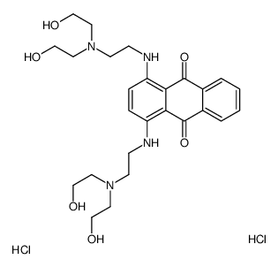 1,4-bis[2-[bis(2-hydroxyethyl)amino]ethylamino]anthracene-9,10-dione,dihydrochloride结构式