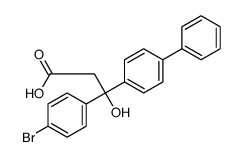 Hydracrylic acid, 3-(4-biphenylyl)-3-(p-bromophenyl)-, (-)- structure