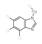 chloro-(4,5,6-trichlorobenzimidazol-1-yl)mercury Structure