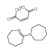 2-(azepan-1-yl)-4,5,6,7-tetrahydro-3H-azepine; but-2-enedioic acid结构式