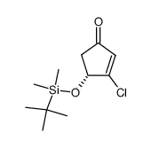 (4R)-4-(t-butyldimethylsilyloxy)-3-chlorocyclopent-2-enone Structure